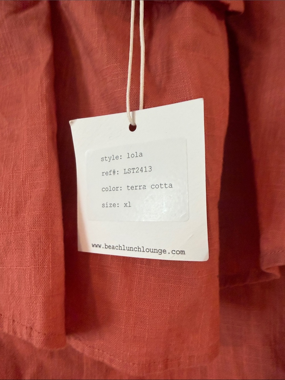beachlunchlounge Rust Ruffle Off-Shoulder Blouse - Picture 2 of 6